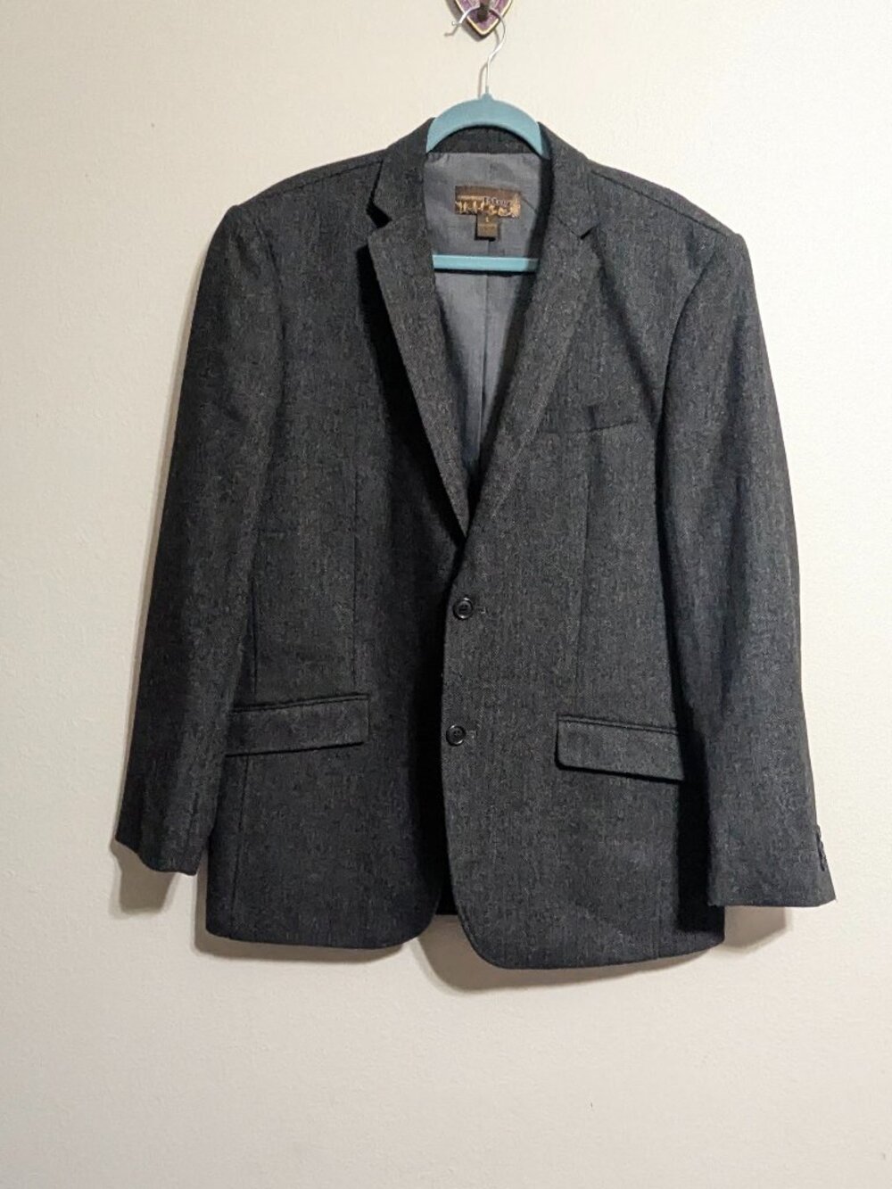 Pronto Uomo Blue Wool Blend Lined Blazer Jacket Men's Size Large